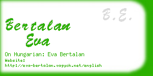 bertalan eva business card